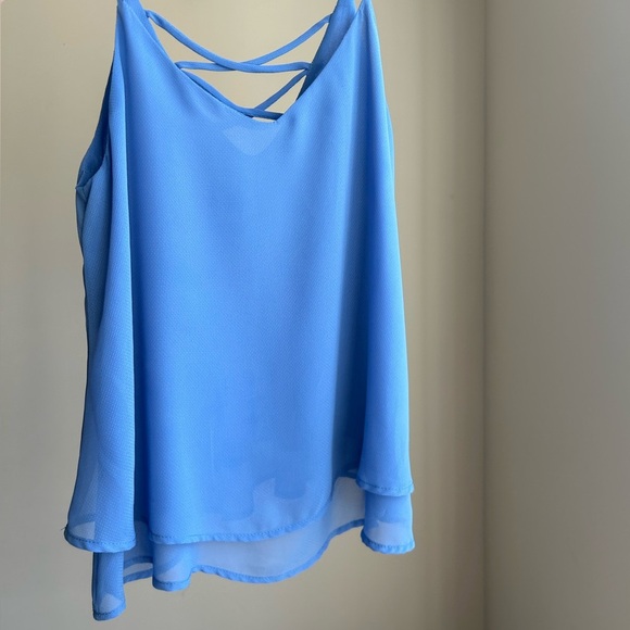 Beau Tissu Women's Small Baby Blue Tank Top - Picture 3 of 7